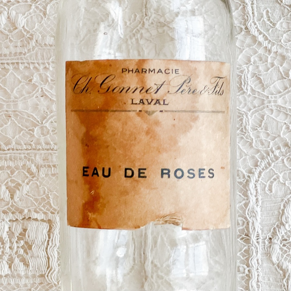 Antique French Pharmacy Bottle Eau De Roses - Picture 3 of 6